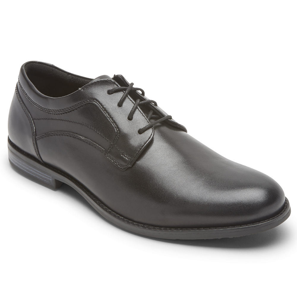 Rockport Mens Oxfords Black - Dustyn Plain Toe - UK 259-QMACRU